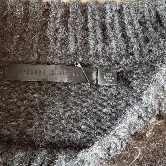 ** Jenni Kayne Women's Oversized Crewneck Alpaca Wool Sweater Size XS Gray - Picture 7 of 10